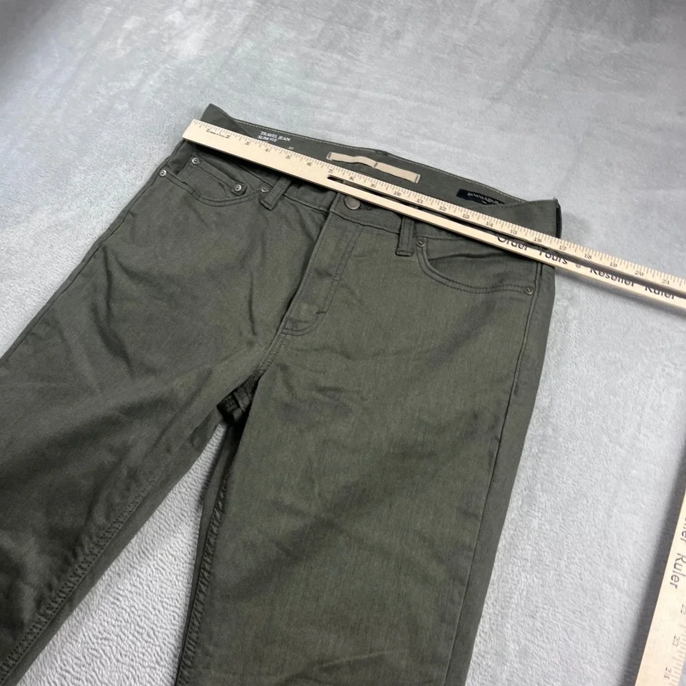 Banana Republic Travel Jean Slim Fit Mens 32x30 Olive Green Stretch Pants